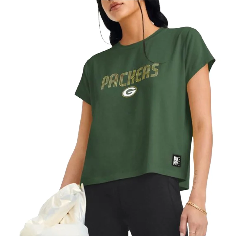 Running T-ShirtsDKNY Womens Green Bay Packers Embellished T-Shirt, Green, Small