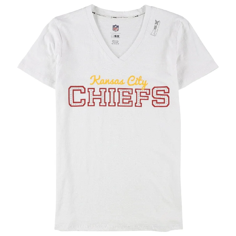 Beaded T-ShirtsG-III Sports Womens Kansas City Chiefs Embellished T-Shirt, White, Small