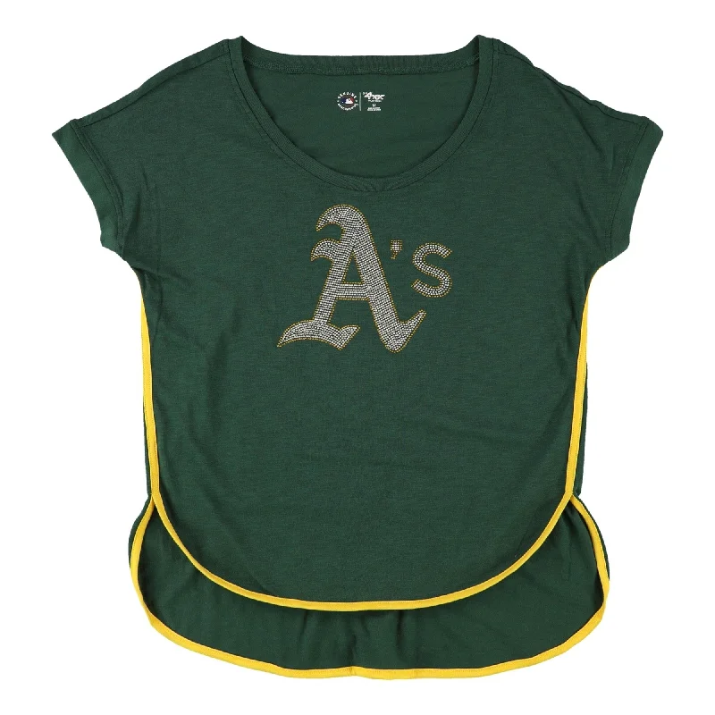 Festival T-ShirtsG-III Sports Womens Oakland Athletics Embellished T-Shirt, Green, Medium