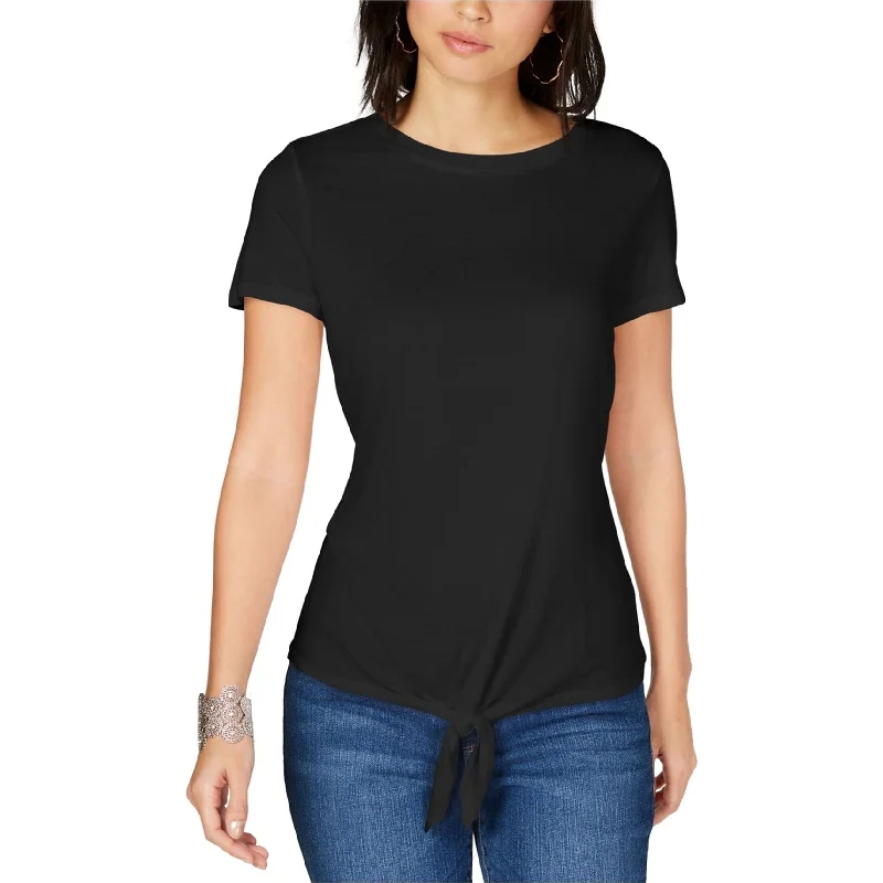 Hiking T-ShirtsI-N-C Womens Tie-Front Basic T-Shirt