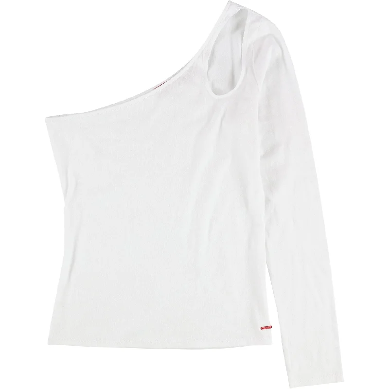 Sheer T-Shirtsn:philanthropy Womens Open Shoulder Basic T-Shirt, White, Small