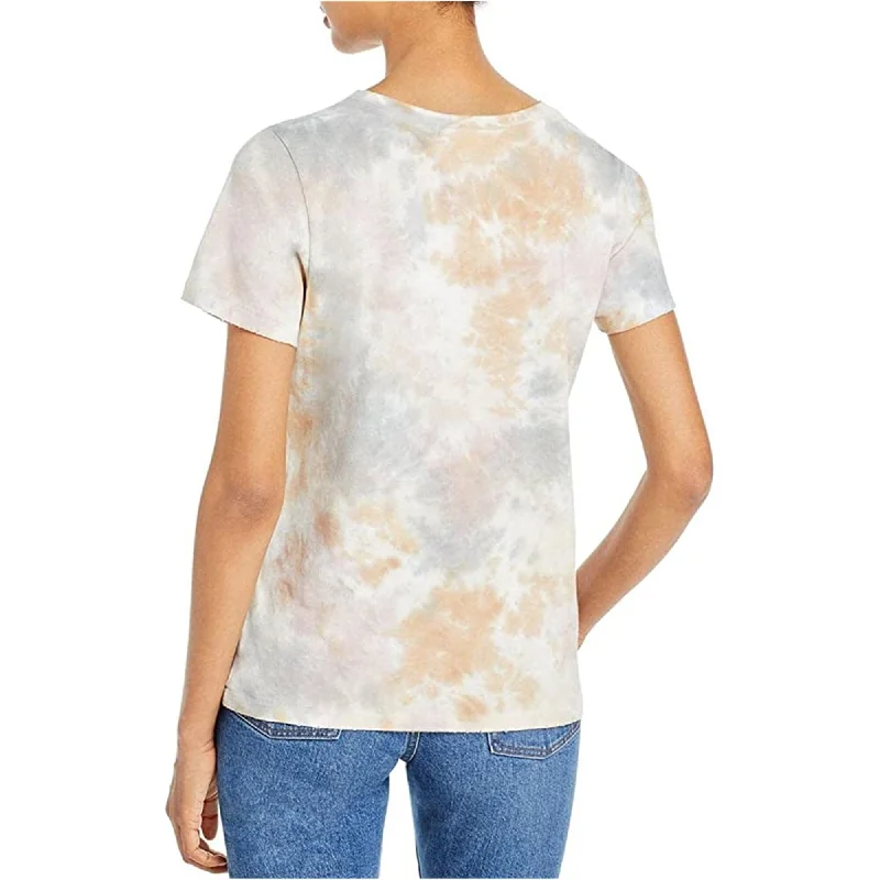 Designer T-Shirtsn:philanthropy Womens Tie-Dye Cut Out Basic T-Shirt, Brown, Large