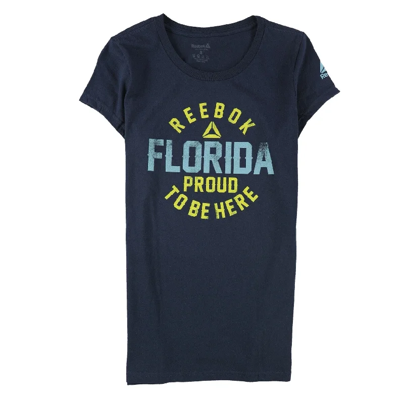 Retro T-ShirtsReebok Womens Florida Proud To Be Here Graphic T-Shirt, Blue, Small