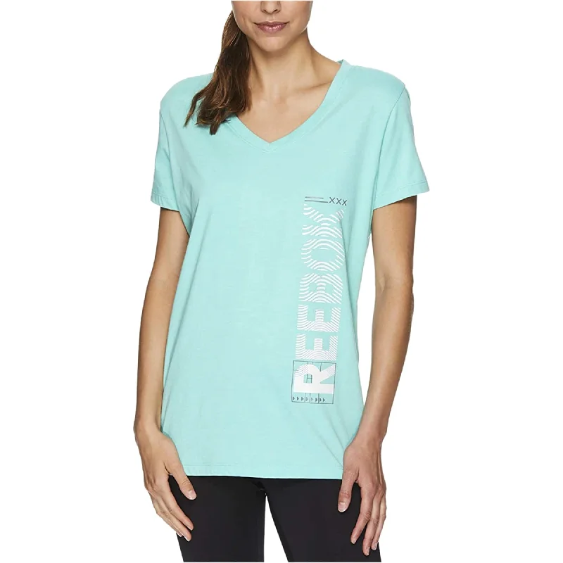 Ruffled T-ShirtsReebok Womens Ondas Workout Graphic T-Shirt