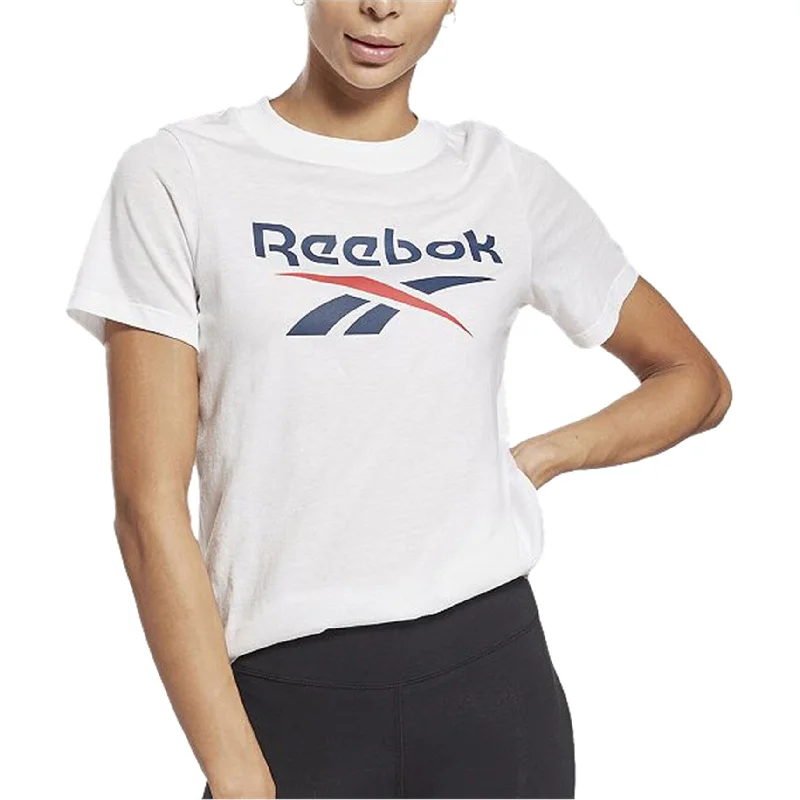 Vintage T-ShirtsReebok Womens RI Big Logo Graphic T-Shirt, White, Medium