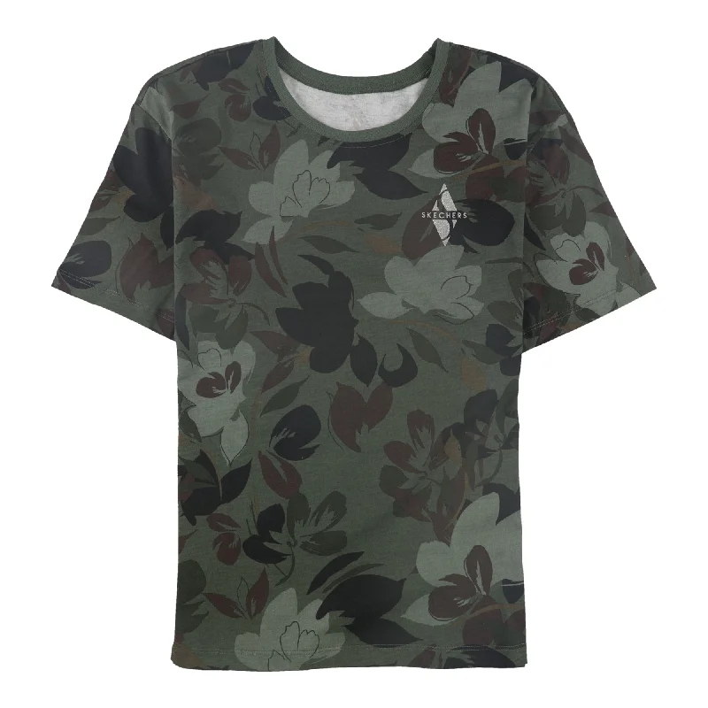 Oversized T-ShirtsSkechers Womens Camo Floral Graphic T-Shirt