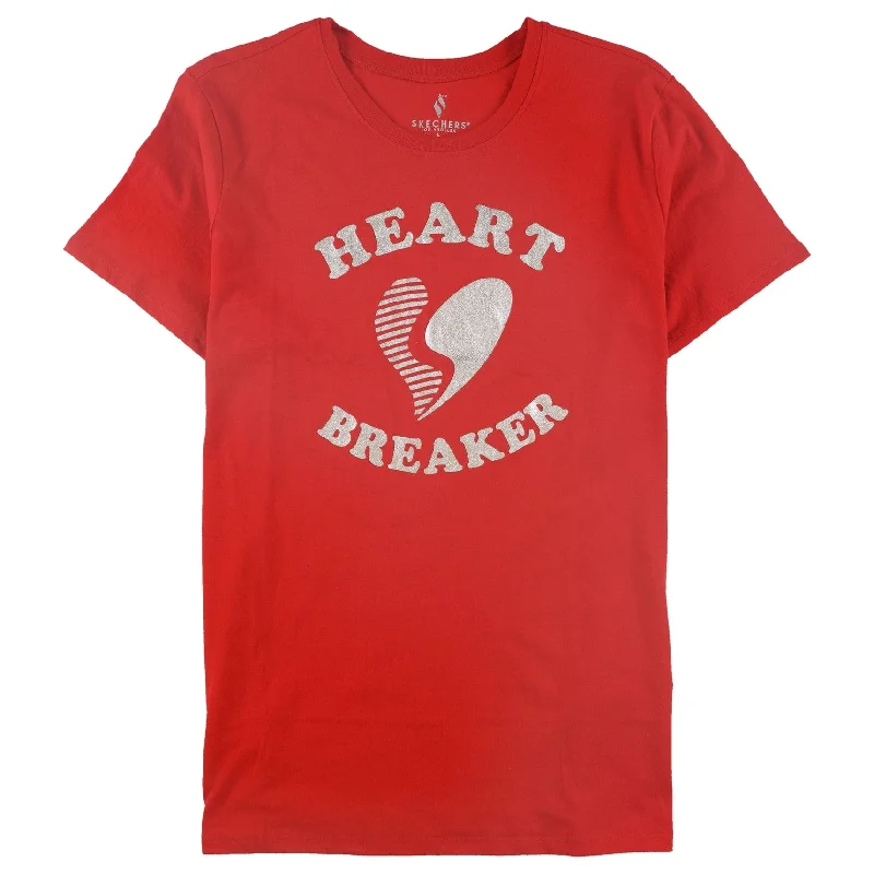 Relaxed Fit T-ShirtsSkechers Womens Heart Breaker Graphic T-Shirt