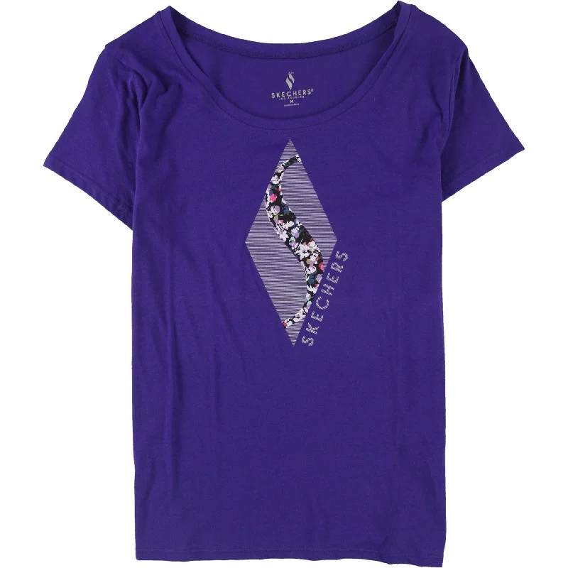 Studded T-ShirtsSkechers Womens Holo Diamind Ballet Graphic T-Shirt