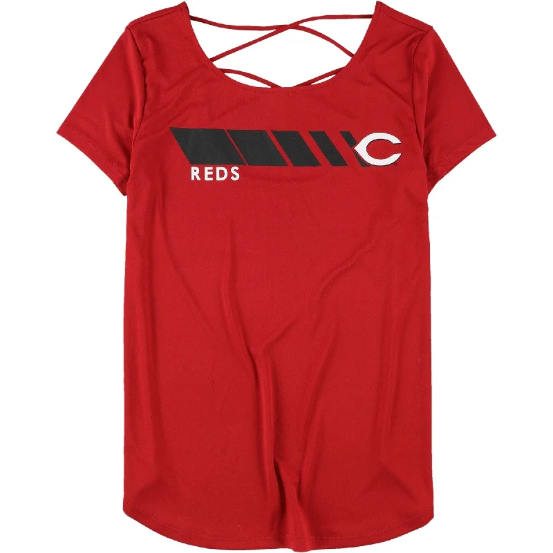 Blended Fabric T-ShirtsTouch Womens Cincinnati Reds Graphic T-Shirt, Red, Medium