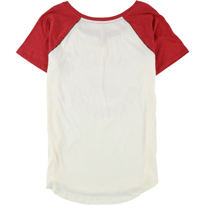 Cropped T-ShirtsTouch Womens Cinncinati Reds Baseball Graphic T-Shirt, Off-White, Medium