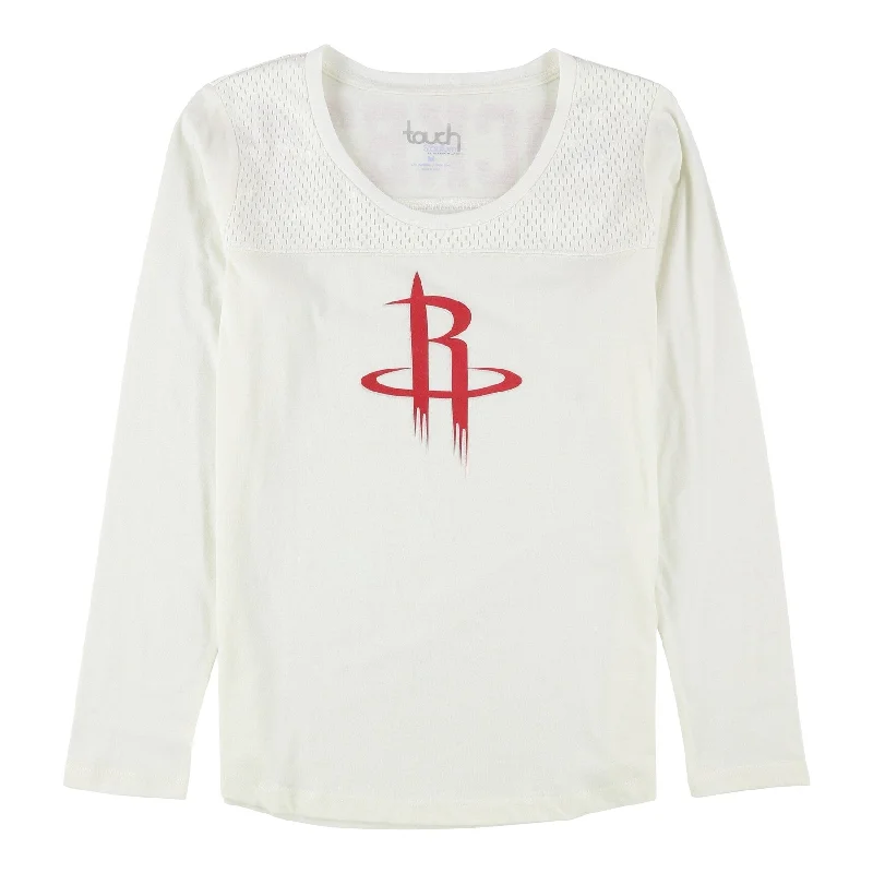 Jersey T-ShirtsTouch Womens Houston Rockets Logo Graphic T-Shirt, Off-White, Medium