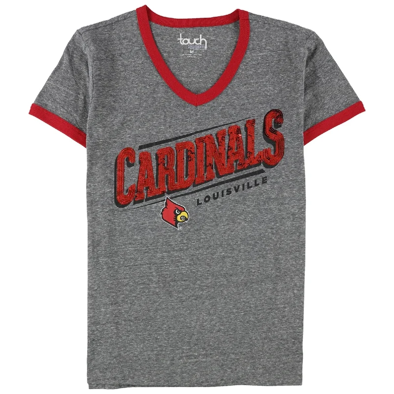 Lounge T-ShirtsTouch Womens Louisville Cardinals Embellished T-Shirt, Grey, Medium