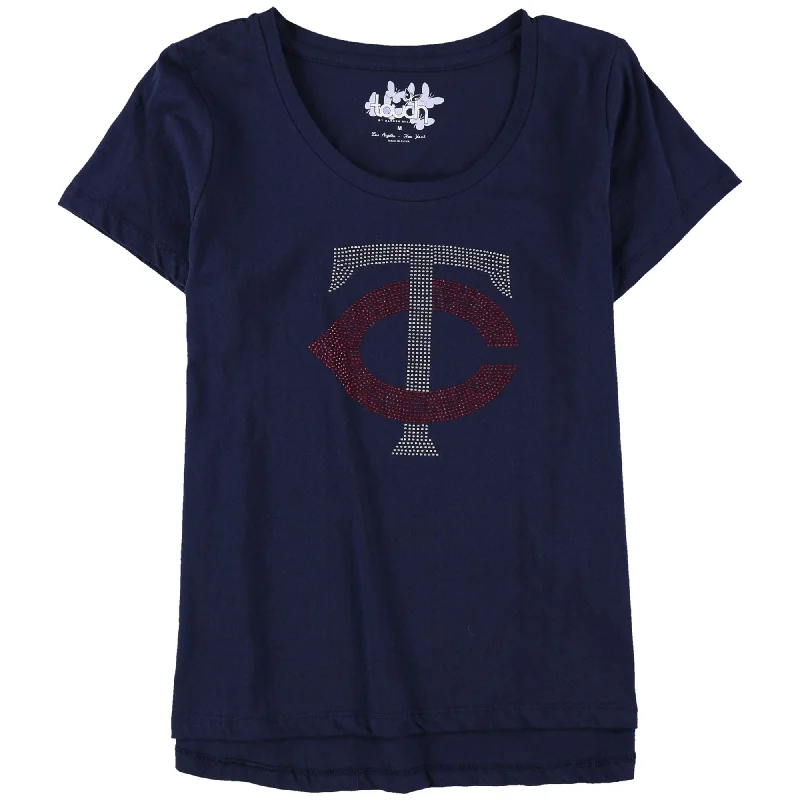 Designer T-ShirtsTouch Womens Minnesota Twins Embellished T-Shirt, Blue, Medium