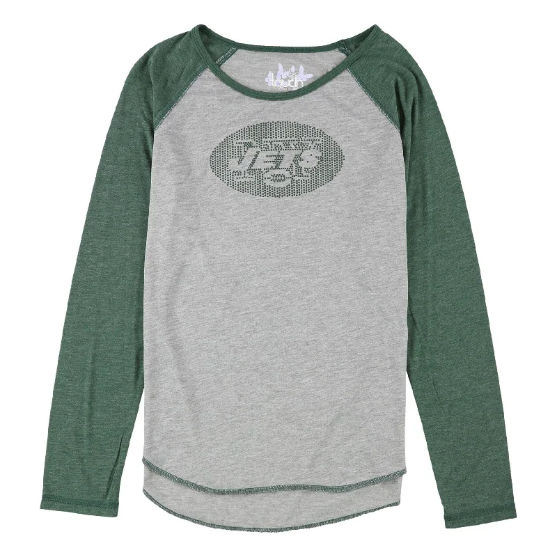 Lace-Up T-ShirtsTouch Womens New York Jets Graphic T-Shirt, Grey, Medium