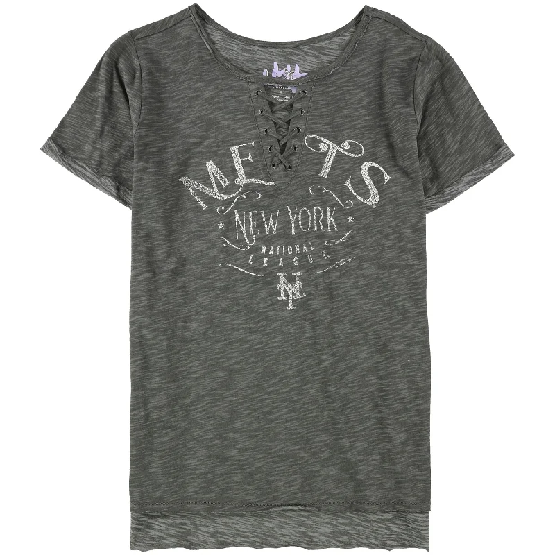 Athletic T-ShirtsTouch Womens New York Mets Graphic T-Shirt, Grey, Large