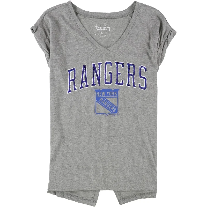 Longline T-ShirtsTouch Womens New York Rangers Embellished T-Shirt, Grey, Medium