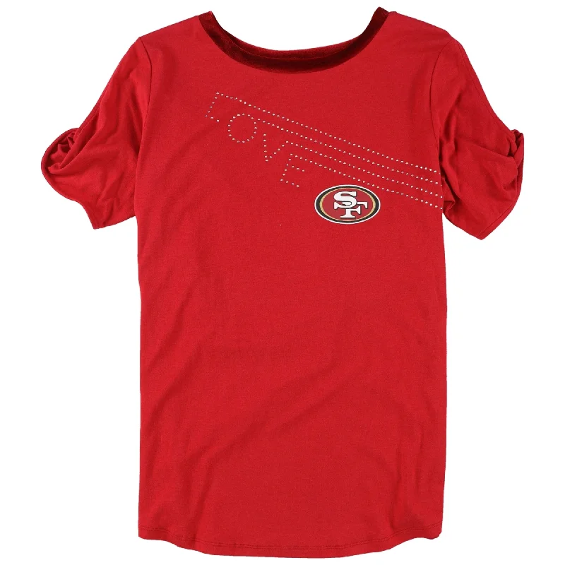 Recycled Fabric T-ShirtsTouch Womens San Francisco 49ers Embellished T-Shirt, Red, Medium