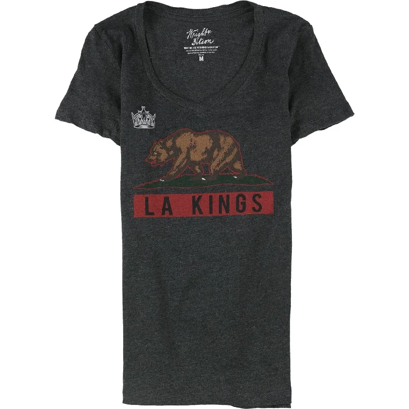 Hip-Hop T-ShirtsWright & Ditson Womens LA Kings Bear Graphic T-Shirt, Grey, Medium