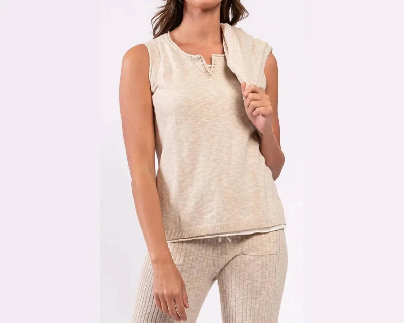 Beige Tank SweaterWaterproof vest