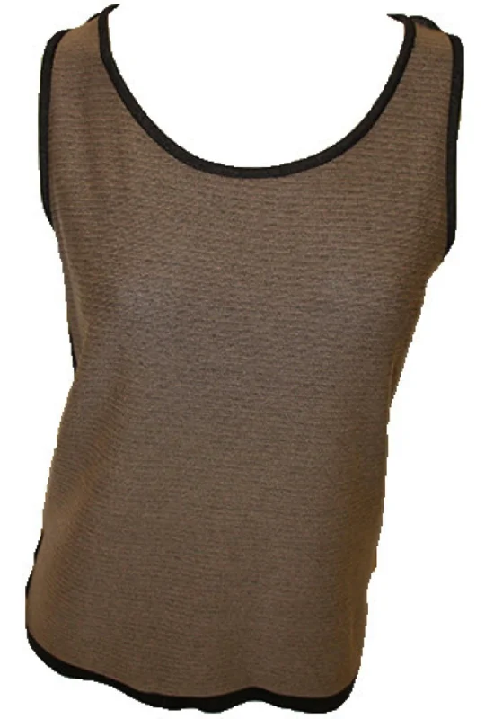 Bra-Friendly Tank Top In Taupe/blackWindproof hoodie