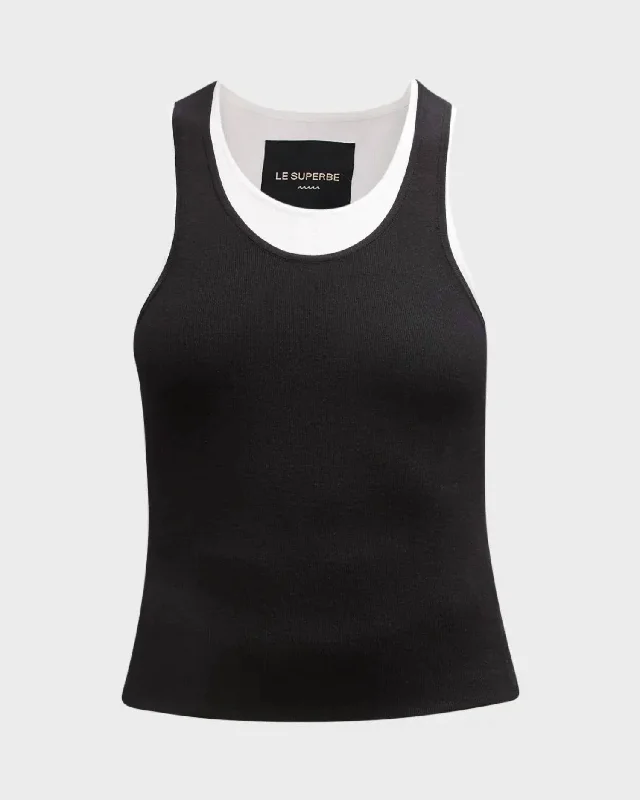 It Takes Two Tank In Black And WhiteWaterproof vest