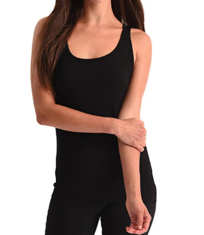 Jersey Bra-Friendly Tank Top In BlackRunning hoodie