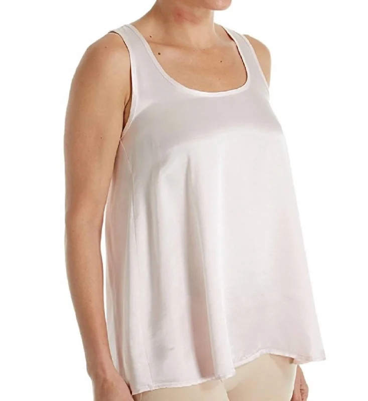 Pj Harlow Laura Satin Racerback Tank In BlushThermal tank