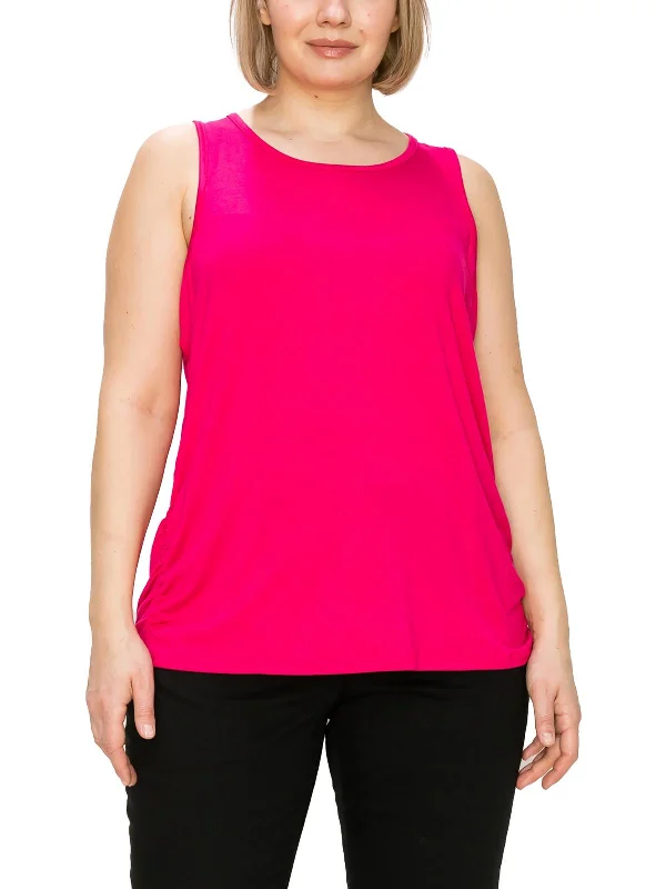 Plus Womens Ruched Layering Tank TopTrail vest