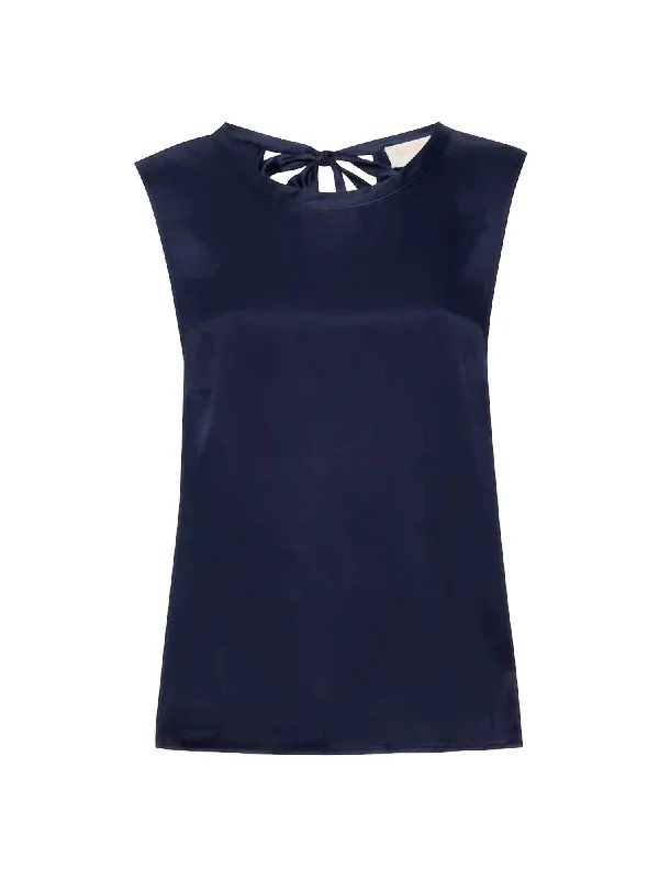 Rachel Tie Back Tank In NavyThermal tee