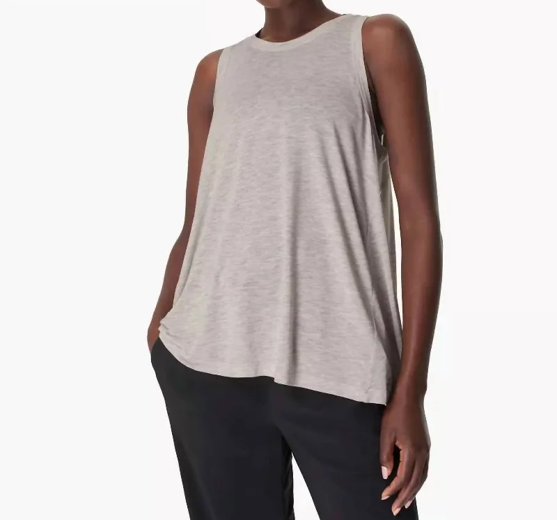 Sweaty Betty Easy Peazy Tank - Light Grey Marl - Final SaleAthletic singlet