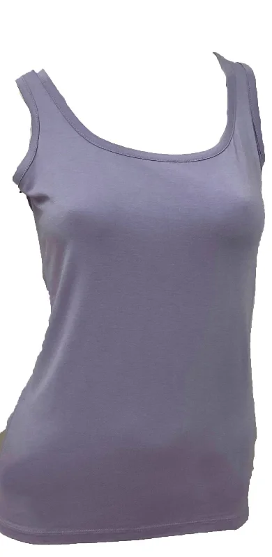 Women's Scoop Neck Tank Top In LilacGym vest