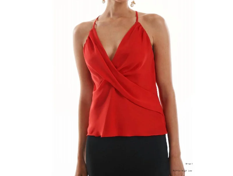 Wrap Halter Tank In RubyGym tee