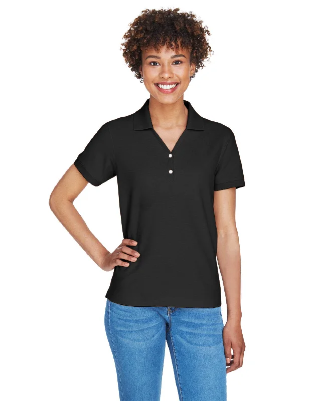 Devon & Jones D100W Ladies' Pima Piqu Y-Collar PoloThermal Shirts