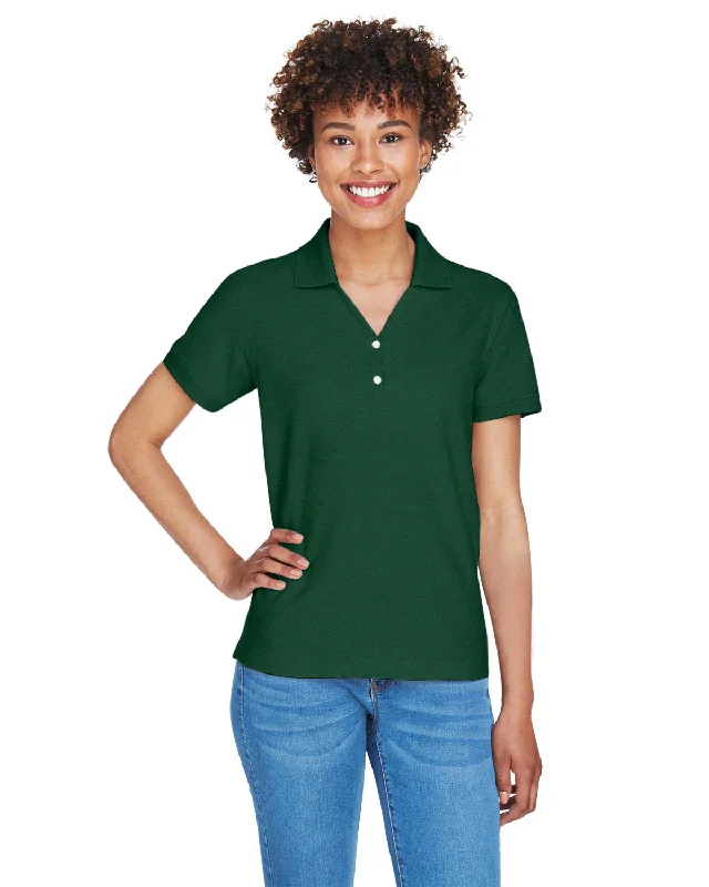 Devon & Jones D100W Ladies' Pima Piqu Y-Collar PoloUV-Protection Shirts