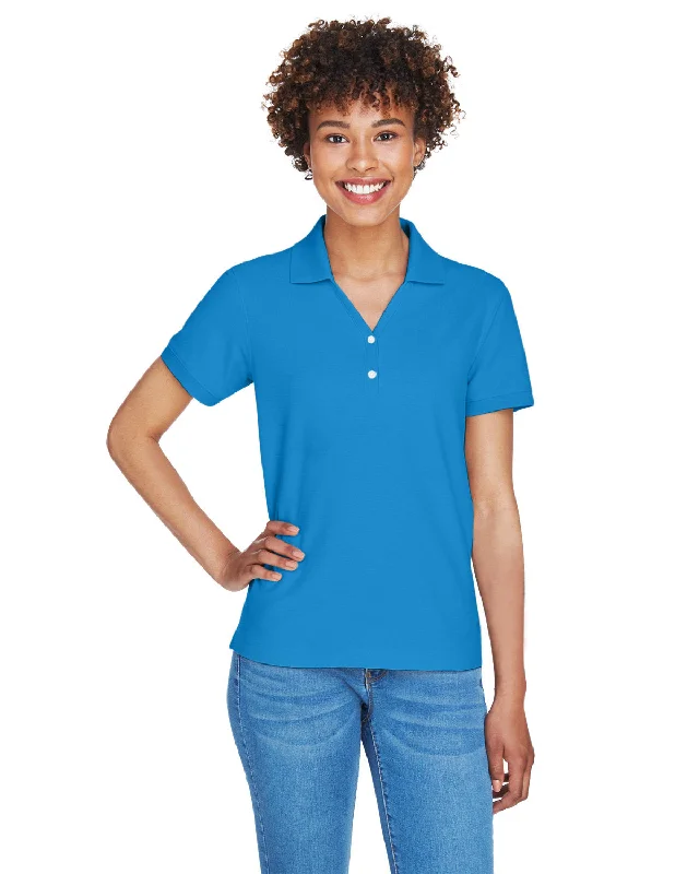 Devon & Jones D100W Ladies' Pima Piqu Y-Collar PoloCompression Shirts