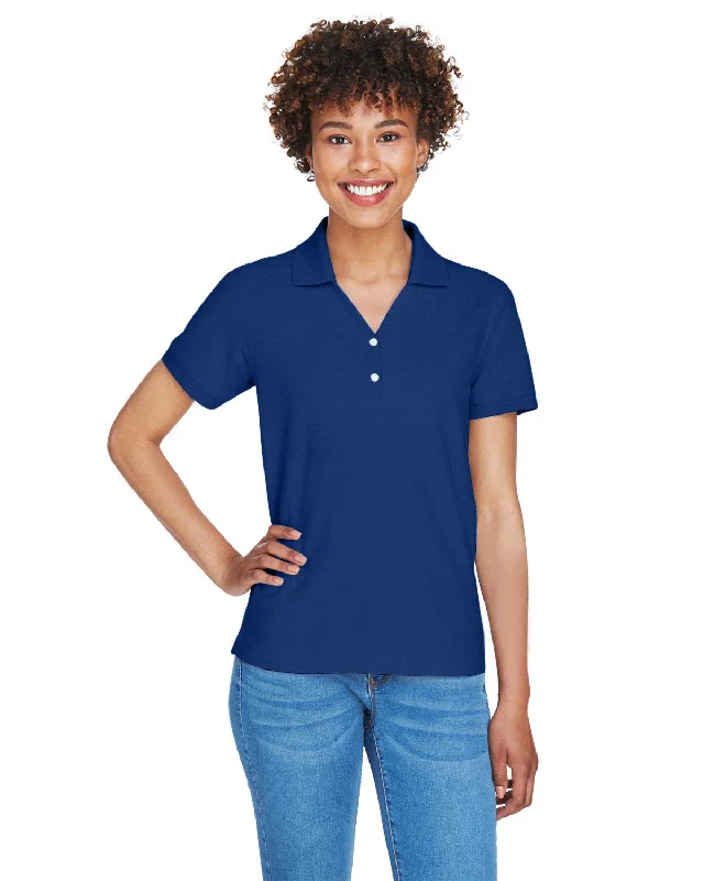 Devon & Jones D100W Ladies' Pima Piqu Y-Collar PoloTravel Shirts