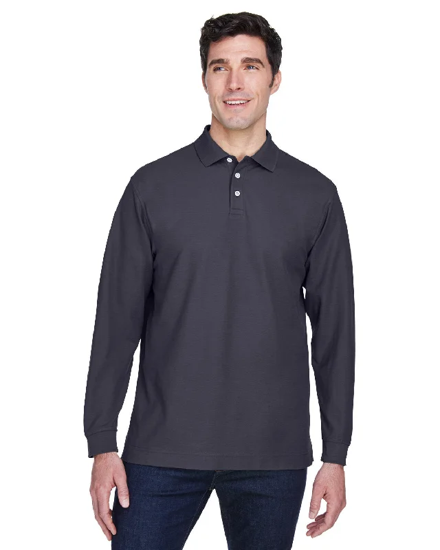 Devon & Jones D110 Men's Pima Piqu Long-Sleeve PoloGym Shirts