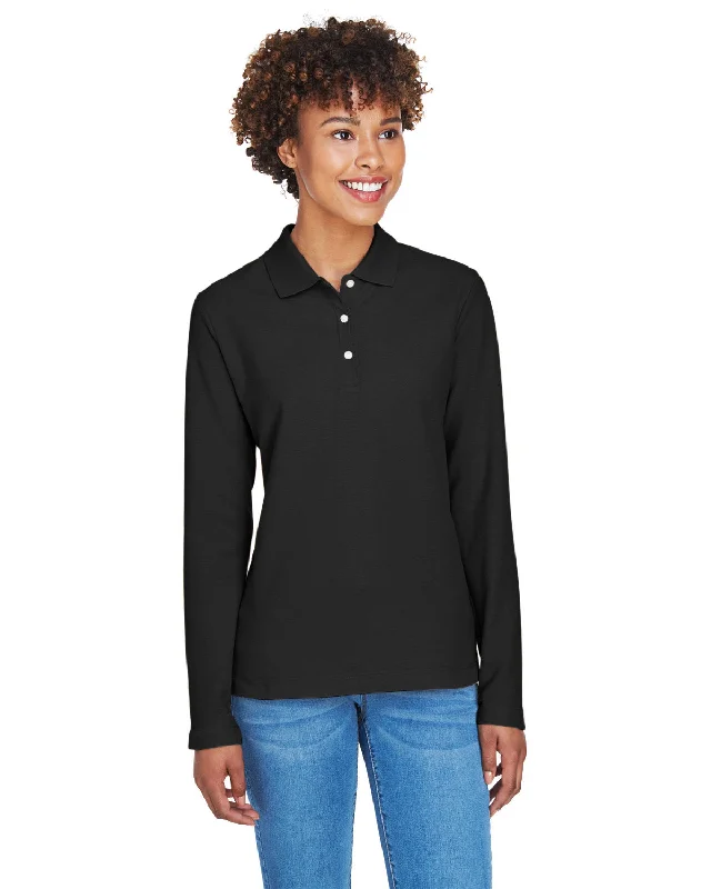 Devon & Jones D110W Ladies' Pima Piqu Long-Sleeve PoloRunning Shirts