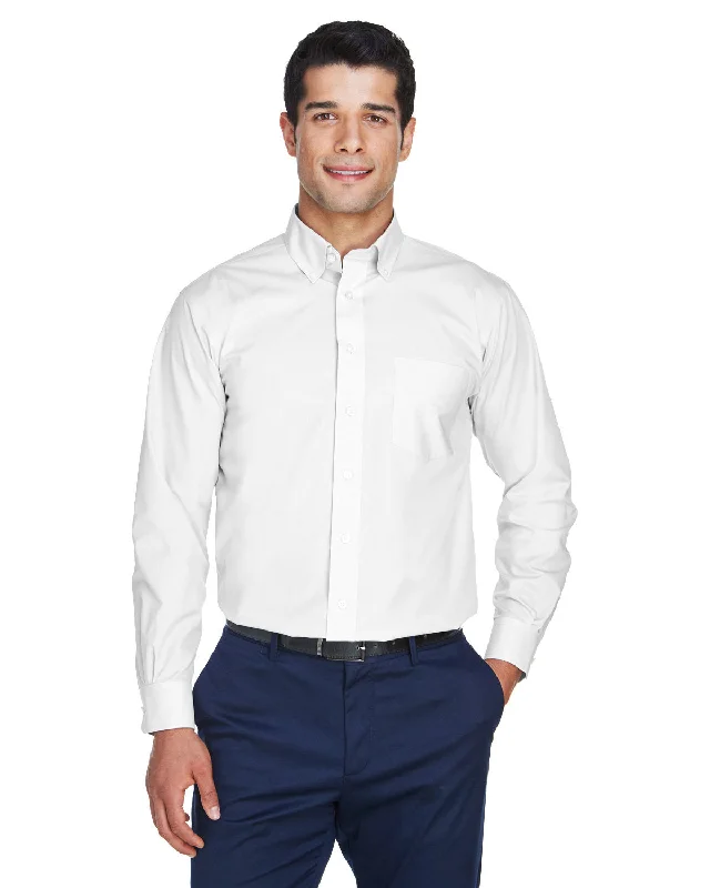 Devon & Jones D620 Men's Crown Woven Collection Solid BroadclothAsymmetrical Shirts