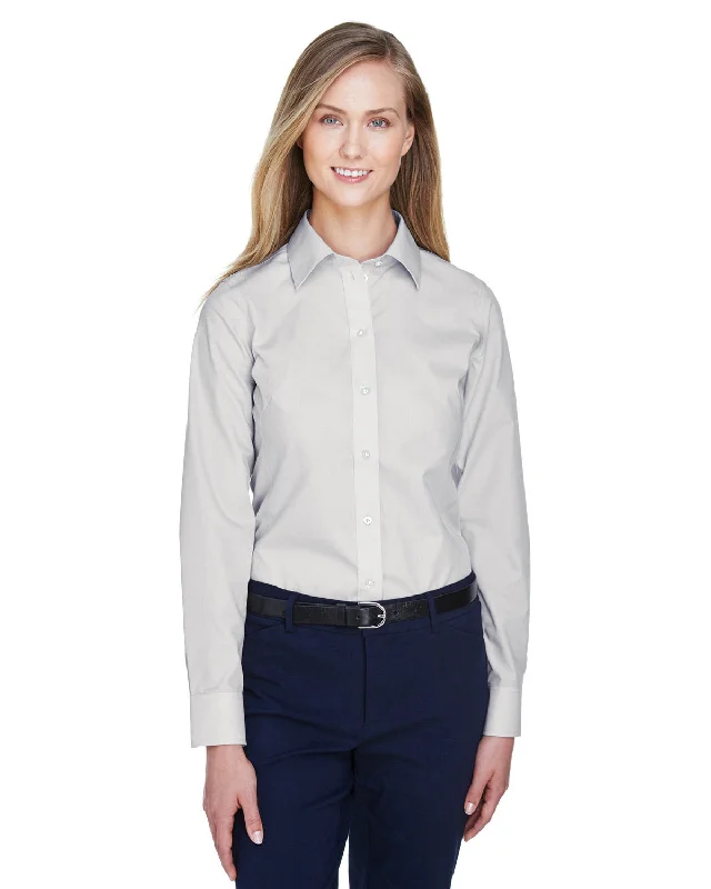 Devon & Jones D620W Ladies' Crown Woven Collection Solid BroadclothPeplum Shirts