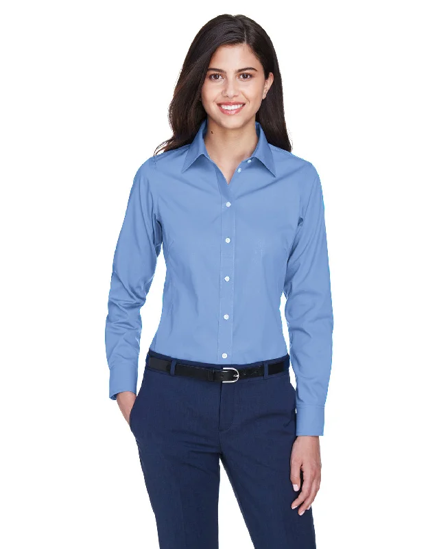 Devon & Jones D630W Ladies' Crown Woven Collection Solid OxfordFitted Shirts