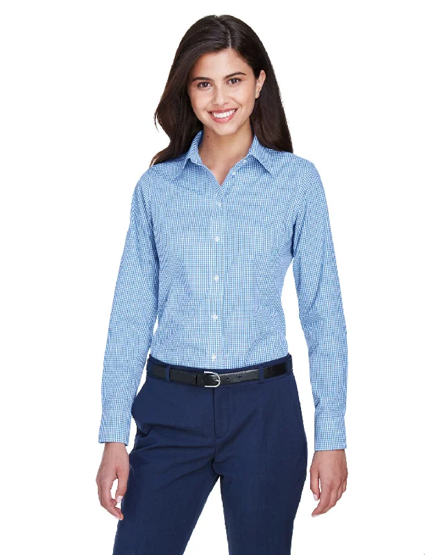 Devon & Jones D640W Ladies' Crown Woven Collection Gingham CheckLayered Shirts