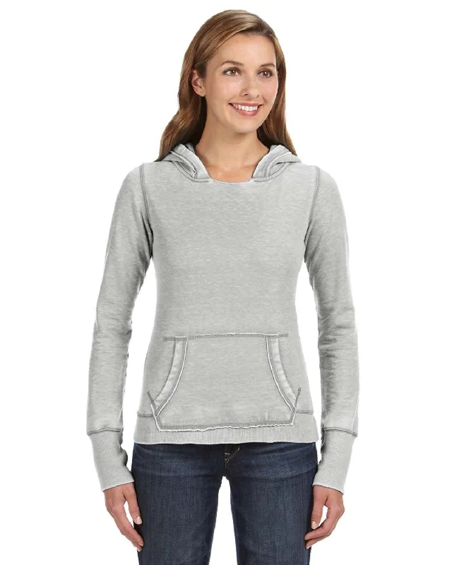 J America JA8912 Ladies' Zen Pullover Fleece Hooded SweatshirtAsymmetrical Shirts