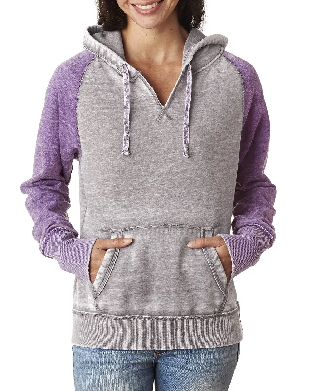 J America JA8926 Ladies' Zen Contrast Pullover Hooded SweatshirtCultural Shirts