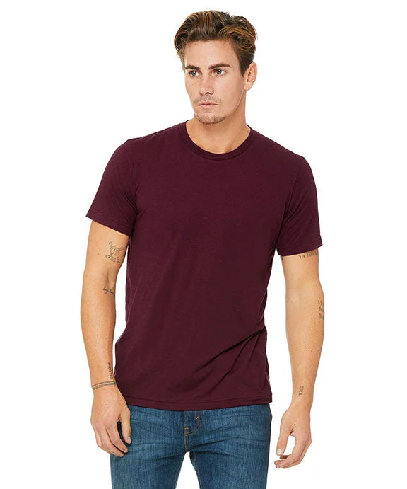 3413 - Bella + Canvas Unisex Triblend Short-Sleeve T-Shirt | Solid Maroon Triblend